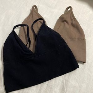 Black and Tan tank top/bralette.
